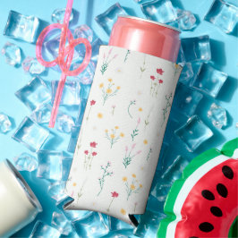 Frühlingswasserfarbe Botanisches Blühen Nahtlos Selters Dosenkühler