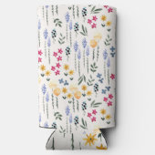 Frühlingswasserfarbe Botanisches Blühen Nahtlos Selters Dosenkühler (Rückseite)