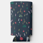 Frühlingswasserfarbe Botanisches Blühen Nahtlos Selters Dosenkühler (Rückseite)