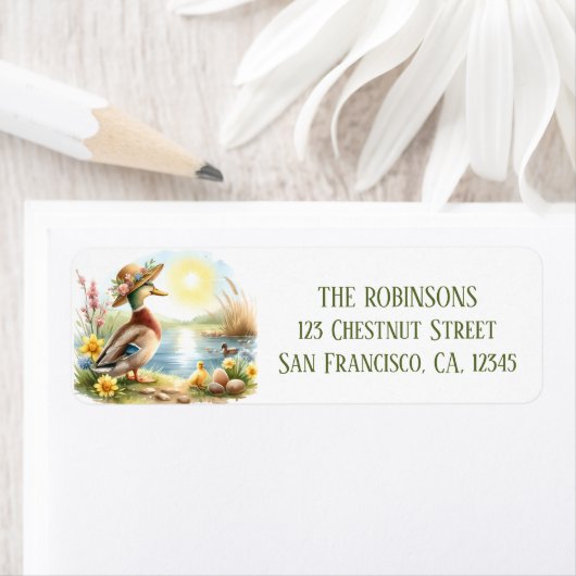 Frühlingswasserfarbe Dusche Rücksendeadresse (Insitu)