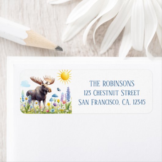 Frühlingswasserfarbe Elche Rücksendeadresse (Insitu)