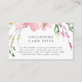 Frühlingswasserfarbe Floral Baby Dusche Begleitkarte (Vorderseite)