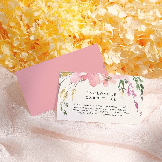 Frühlingswasserfarbe Floral Baby Dusche Begleitkarte