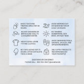 Frühlingswasserfarbe - Nachsorgekarte Visitenkarte (Rückseite)