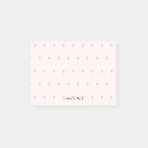 Frühlingswasserfarbe Rosa Blume Tulip Individuell Post-it Klebezettel