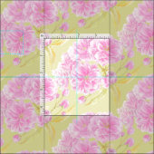 Frühlingswasserfarbe rosa Blüten Blüten Gewebe Stoff (Kachel)
