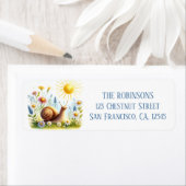 Frühlingswasserfarbe Snail Rücksendeadresse (Insitu)