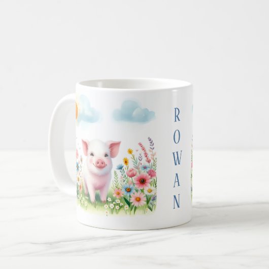 Frühlingswasserfarbe - Tasse des Kindes (Vorderseite Links)