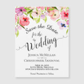 Frühlingswasserfarben-Stiefmütterchen Hochzeitsfei Magnetkarte (Vorderseite)