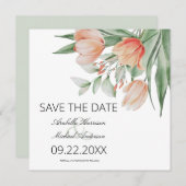 Frühlingswasserpeachy Save The Date (Vorne/Hinten)