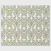 Frühlingsweine handGezeichnet Whimsical Botanical  Geschenkpapier (Flach)