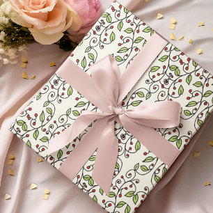 Frühlingsweine handGezeichnet Whimsical Botanical Geschenkpapier