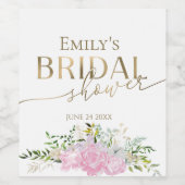 Frühlingsweinlabel Wildblume Gilded Weinetikett (Einzelnes Label)