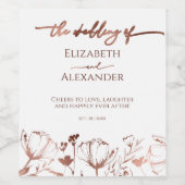 Frühlingsweinsiegel Wildblume Weinetikett (Einzelnes Label)