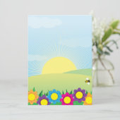 Frühlingswiese Einladung (Stehend Vorderseite)