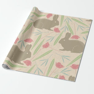 Frühlingswiese-Hasen-Geschenkpapier Geschenkpapier