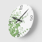 Frühlingswiese Runde Wanduhr (Winkel)