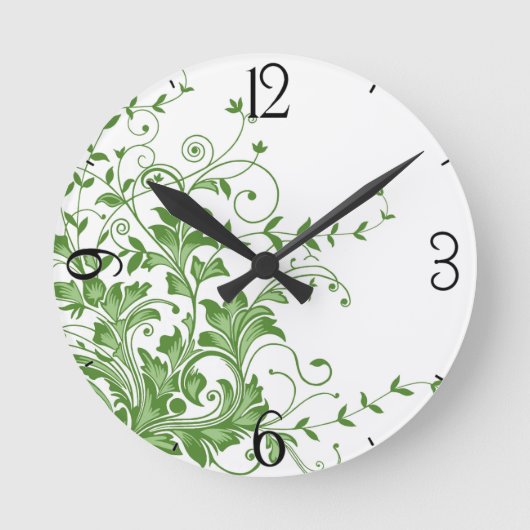 Frühlingswiese Runde Wanduhr (Vorderseite)