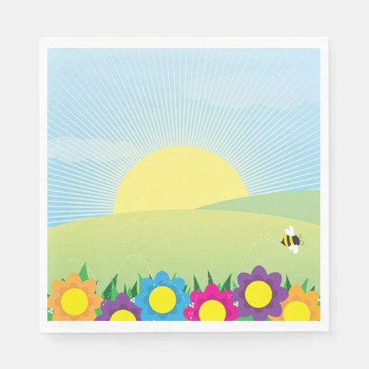 Frühlingswiese Serviette (Vorderseite)