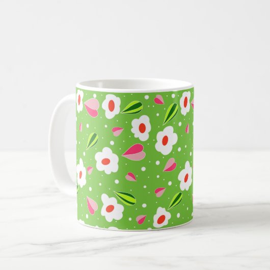 Frühlingswiese Whimsy Kaffeetasse (Vorderseite Links)