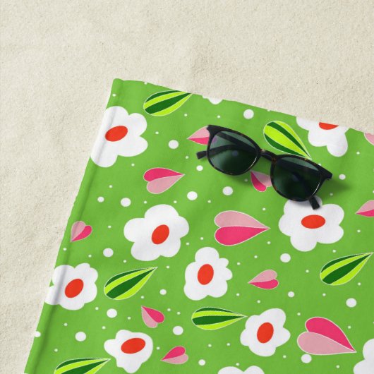 Frühlingswiese Whimsy Strandtuch (Beispiel)