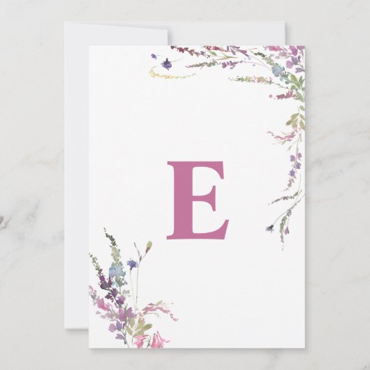 Frühlingswiese Wildblume Geburtstagseinladung Ankündigung (Rückseite)