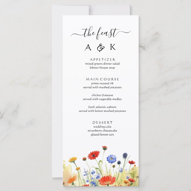 Frühlingswiese-Wildblumen (Vorderseite)