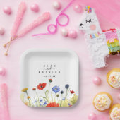 Frühlingswiese-Wildblumen Pappteller (Party)