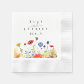 Frühlingswiese-Wildblumen Serviette (Vorderseite)