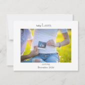 Frühlingswiesen-Blumen-Baby-Ankündigungskarte Dankeskarte (Rückseite)