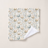 Frühlingswiesen-Ei-Muster Badhandtuch Set (Waschlappen)