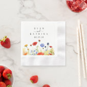 Frühlingswiesen-Wildblumen Serviette (Beispiel)