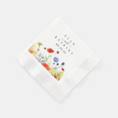 Frühlingswiesen-Wildblumen Serviette (Ecke)