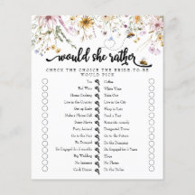 FrühlingsWildblume | Biene | Brautparty Game