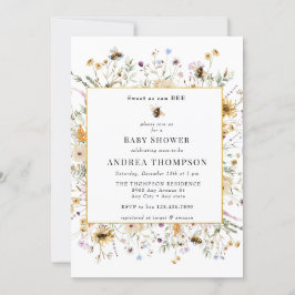 FrühlingsWildblume | BienenBaby-Dusche Einladung