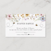 FrühlingsWildblume | BienenBaby-Dusche | Windeln Begleitkarte (Vorderseite)