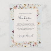 FrühlingsWildblume | Blue Dankeschön Empfang Card Postkarte (Vorderseite)