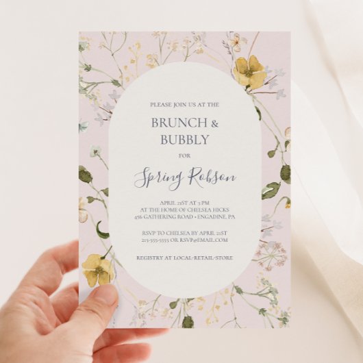 FrühlingsWildblume | Blush Brunch und Brauchdusche Einladung