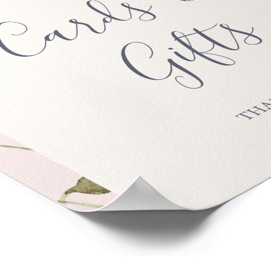 FrühlingsWildblume | Blush Cards und Giftzeichen Poster (Ecke)