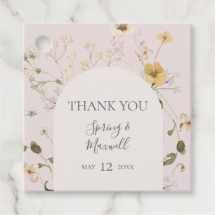 FrühlingsWildblume Blush Danke, dass Sie Tags be Geschenkanhänger
