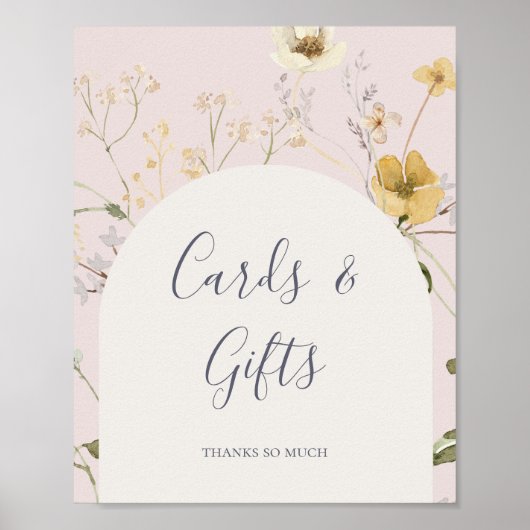 Frühlingswildblume | Blush Karten und Geschenke Sc Poster (Vorne)