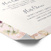 FrühlingsWildblume | Blush Signature Drinks Zeiche Poster (Ecke)