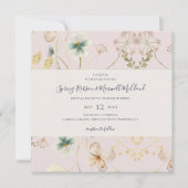 FrühlingsWildblume | Blush Square Wedding Einladung (Vorderseite)