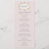 FrühlingsWildblume | Blush Wedding Dinner Menu Menükarte (Vorderseite)