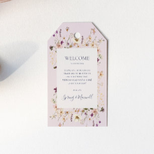 FrühlingsWildblume Blush Wedding Welcome Geschenkanhänger