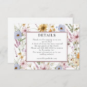 FrühlingsWildblume | Boho Chic Wedding | Details Begleitkarte (Vorne/Hinten)