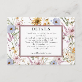 FrühlingsWildblume | Boho Chic Wedding | Details Begleitkarte