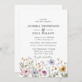 FrühlingsWildblume | Boho Chic Wedding Einladung (Vorne/Hinten)