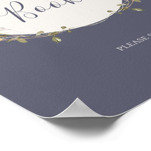 FrühlingsWildblume | Dusty Lila Guest Book Sign Poster (Ecke)