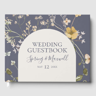 FrühlingsWildblume Dusty Lila Wedding Guest Boo Gästebuch